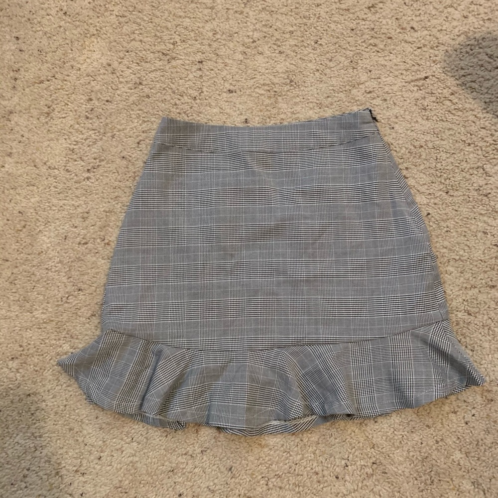 Plaid print skirt